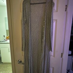 Women's Vici Striped Long Cardigan